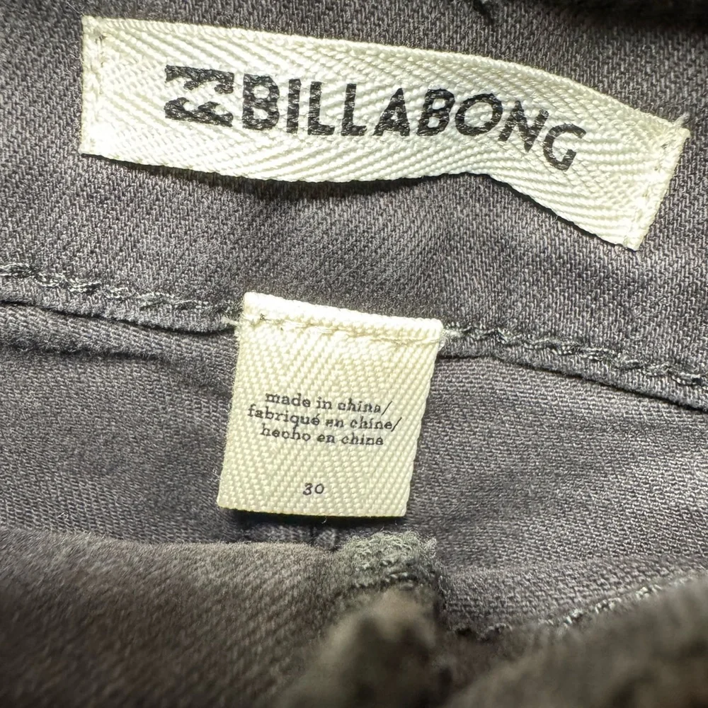 Billabong Black Jean Shorts with Distressed Lace-Up Design - Picture 4 of 8